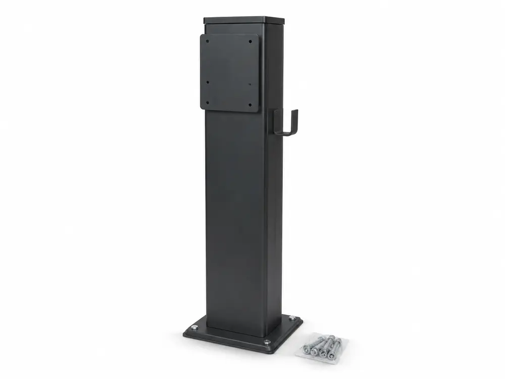 Pedestal exterior para wallbox con cubierta